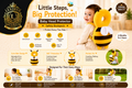 Baby Cute Honey Bee Soft Cushioning Fall Protector Backpack Pack of 1 Yellow & Black Colour, Adjustable Shoulder Belt, Head Protection Back for 6- 18 Month Toddler Babies